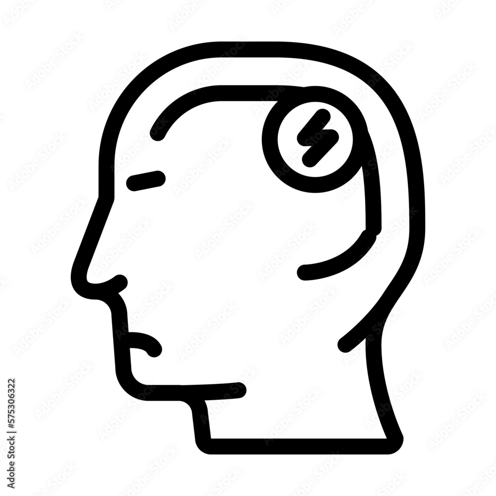head pain body ache line icon vector illustration head pain body ache line icon vector illustration