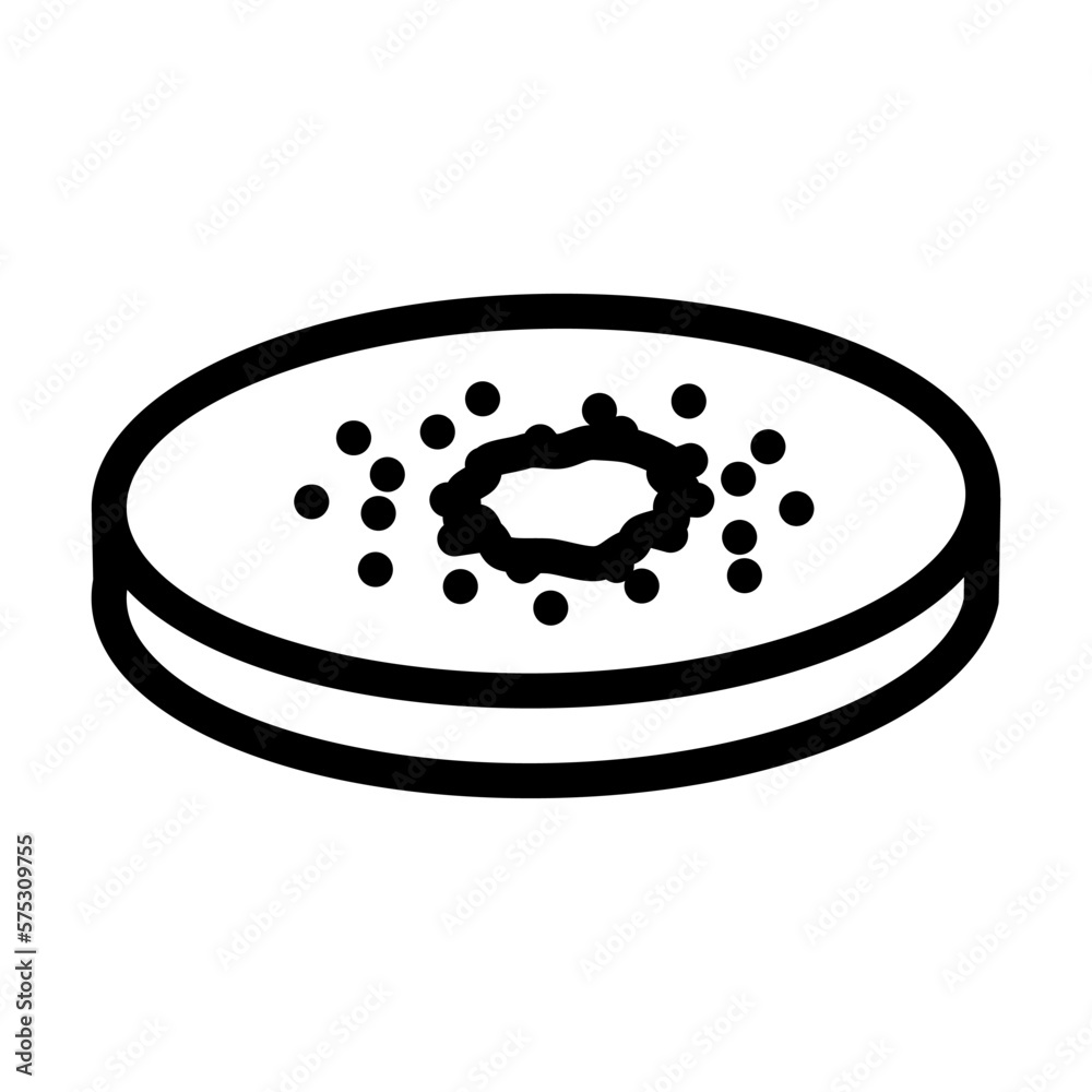 slice kiwi line icon vector illustration slice kiwi line icon vector illustration