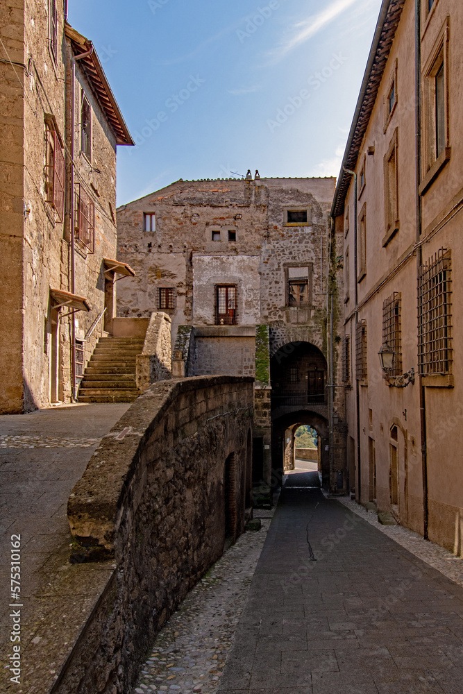 Altstadt von Bomarzo in Latium in Italien