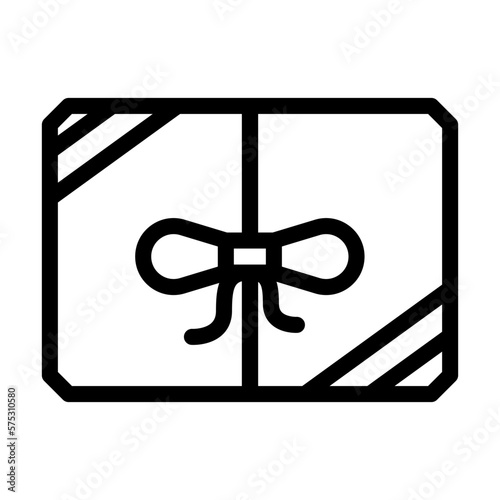 package gift box line icon vector illustration