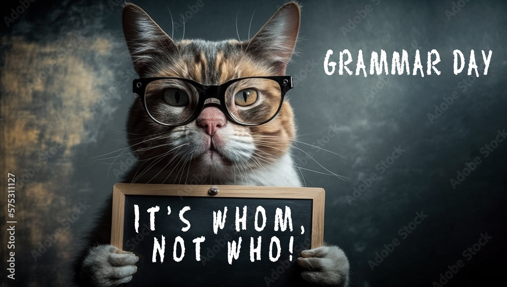 bad grammar cat