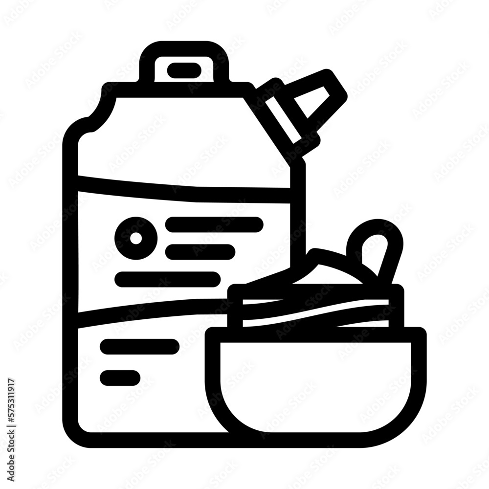 morning cream line icon vector illustration morning cream line icon vector illustration