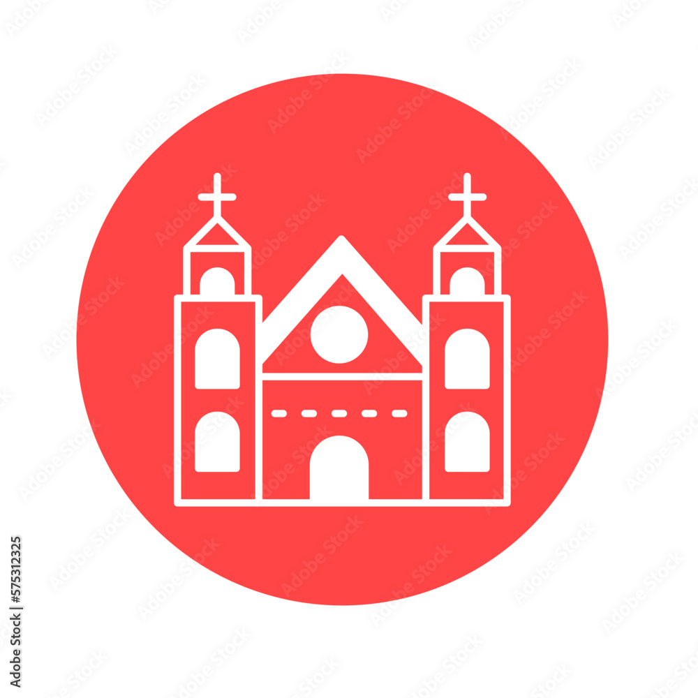 Church Vector Icon which can easily modify
