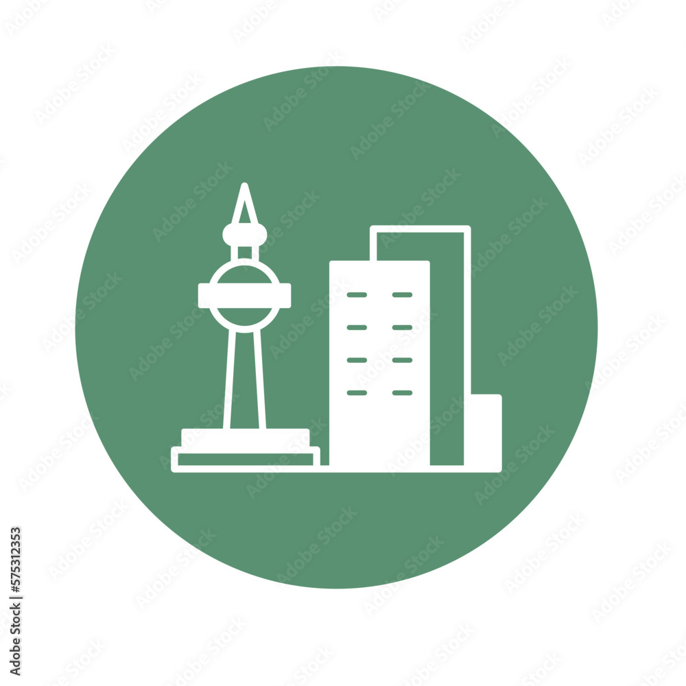 Naklejka premium Canadian CN Tower Vector Icon which can easily modify