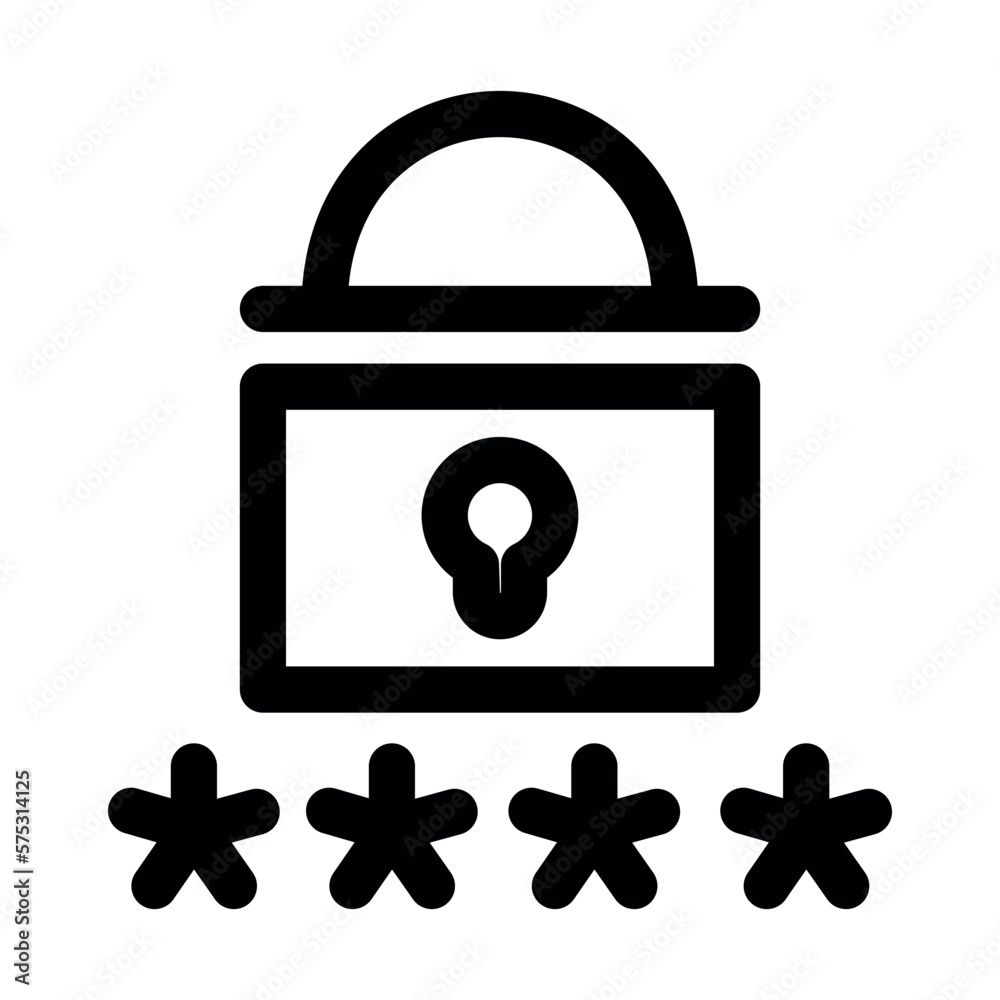 Login icon in flat style. Password access vector illustration.Padlock,Password,Security System Login icon in flat style. Password access vector illustration.Padlock,Password,Security System