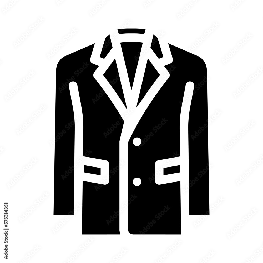 coat outerwear male glyph icon vector illustration coat outerwear male glyph icon vector illustration