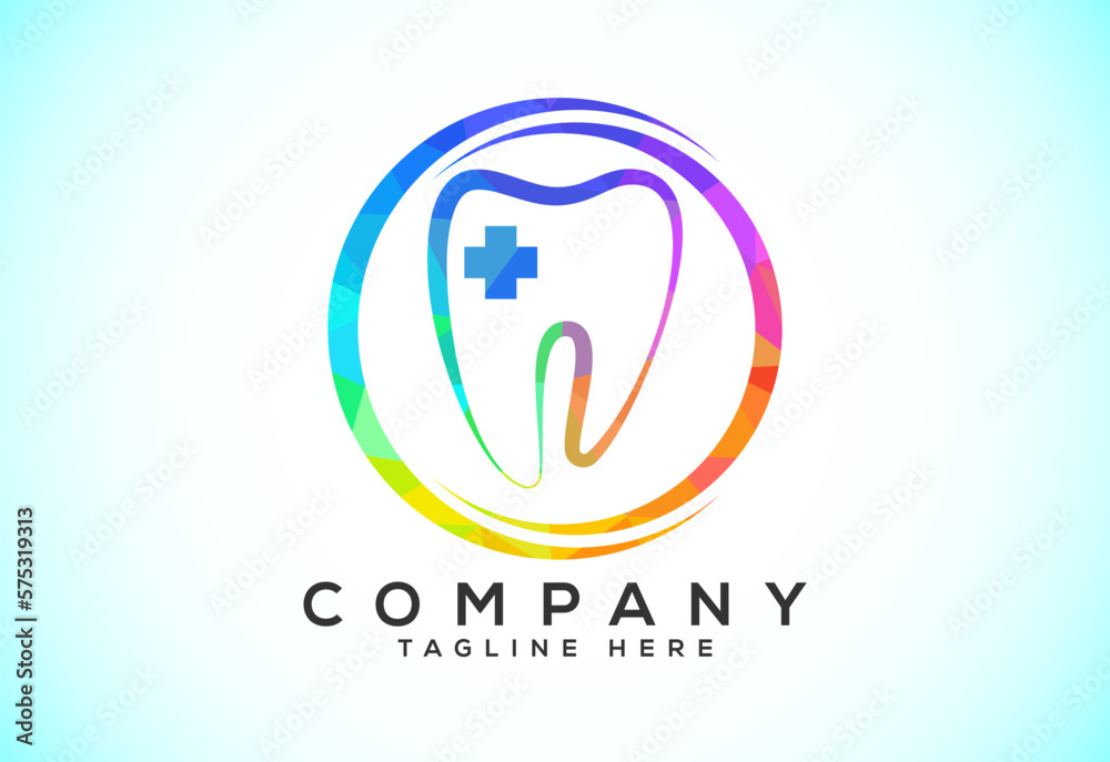 Polygonal tooth dental logo. Low poly style dental clinic logo vector illustration. Polygonal tooth dental logo. Low poly style dental clinic logo vector illustration.