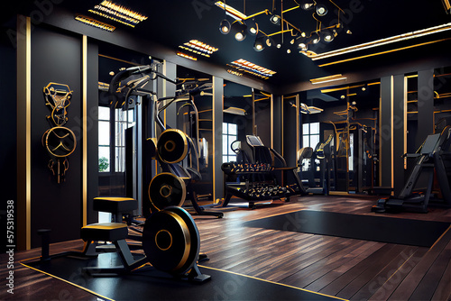 Luxury sports club interior...