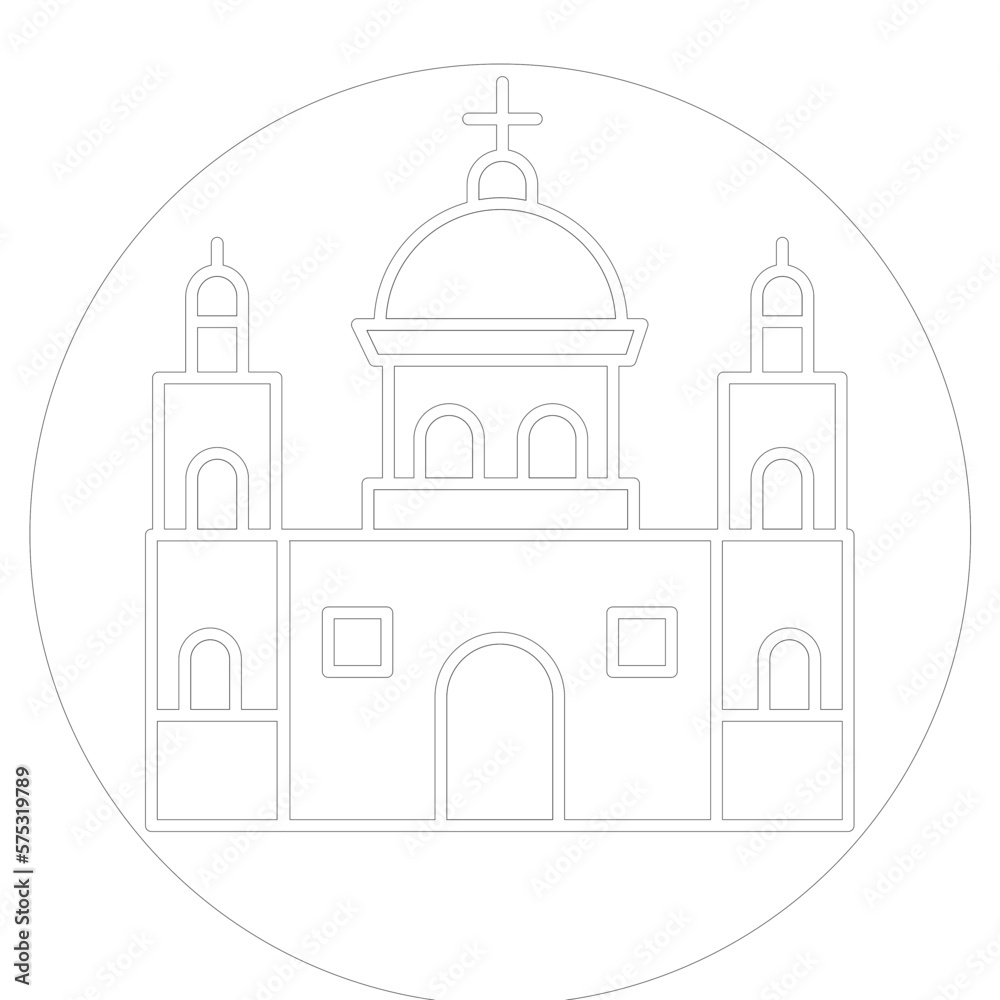Church Vector Icon which can easily modify

