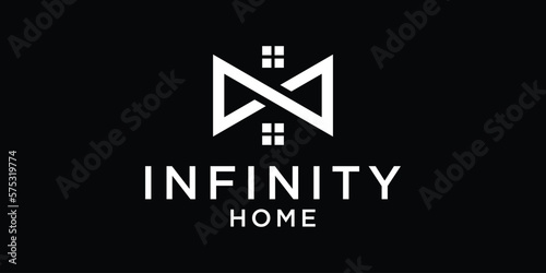logo design infinity and illustration home