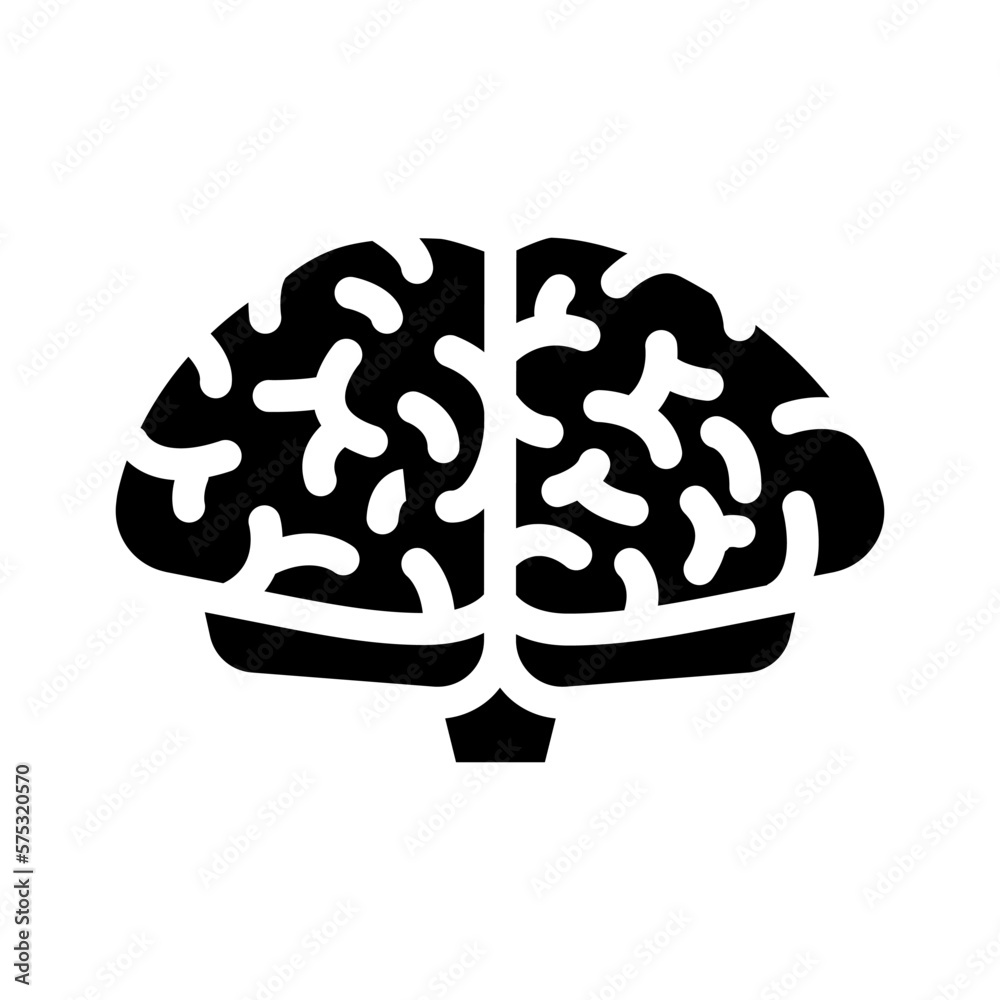 creative brain glyph icon vector illustration creative brain glyph icon vector illustration