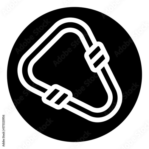 carabiner glyph icon