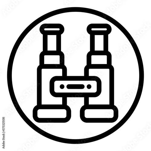 binoculars line icon