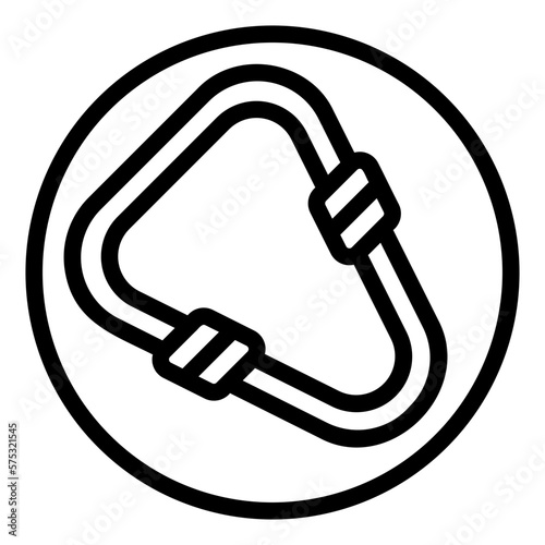 carabiner line icon