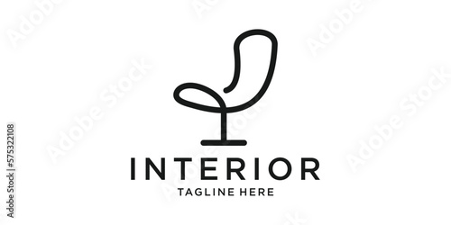 logo design creative line illustration interior
