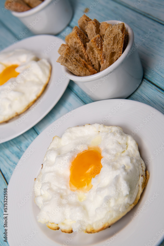 Recipe for Cloudy Eggs, Icloud Egg. High quality photo Recipe for Cloudy Eggs, Icloud Egg. High quality photo