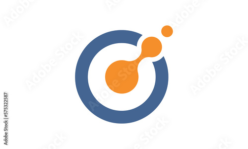 o, water drop, orange, blue, icon, symbol, abstrac, location, company, target, ball, circle, letter o, logo, tech, o technology, virus