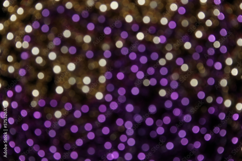 Purple and Gold Abstract Blur Bokeh Background