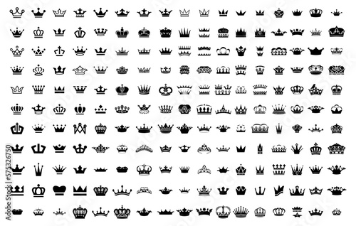 Premium Crown Silhouette Set   royal luxury crown collection.