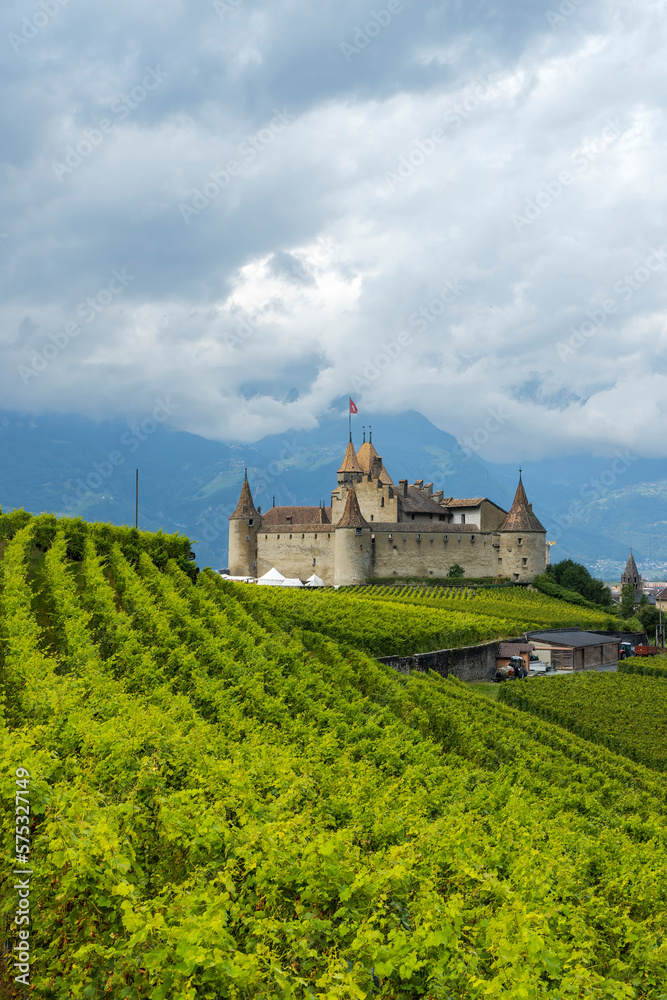 Castle Chateau d'Aigle in canton Vaud, Switzerland