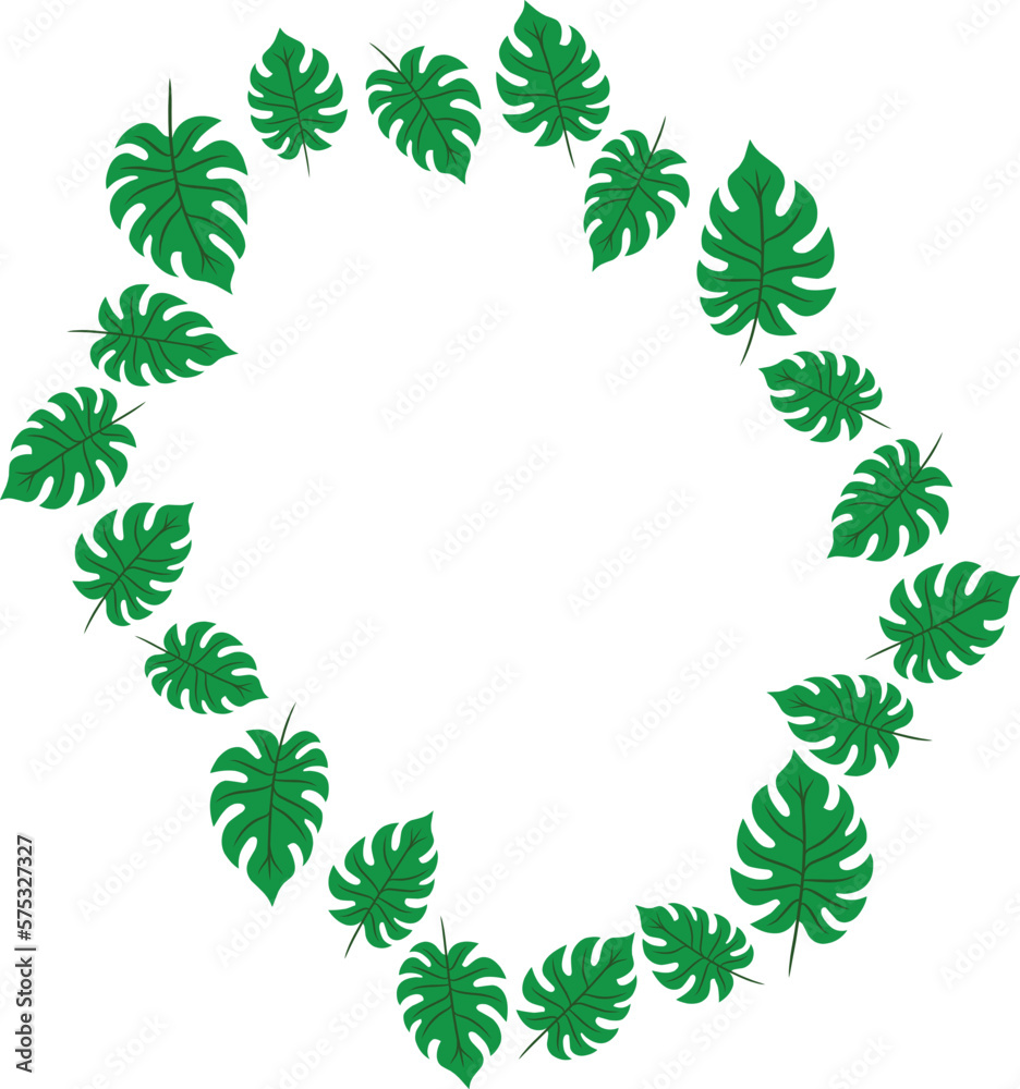 Fototapeta premium monstera leaf decoration illustration