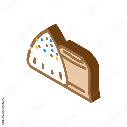 confection chocolate candy food isometric icon vector illustration