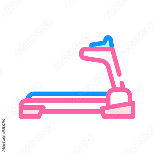 treadmill fitness sport color icon vector illustration