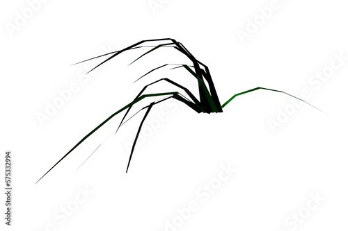shape Overhang Grass black leaf white background 3d rendering