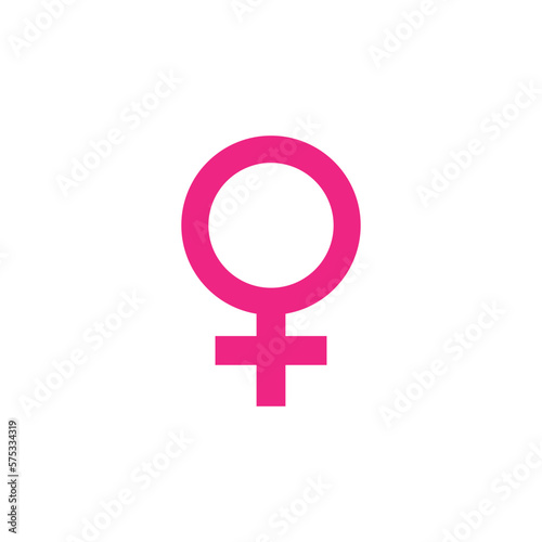 Female gender symbol vector icon