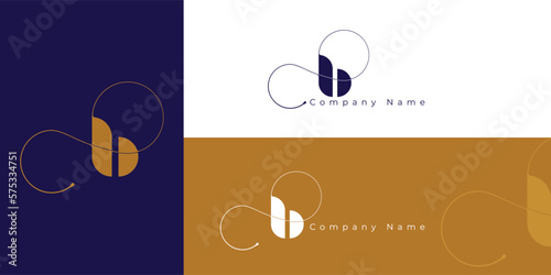 Initial letter B or alphabet B. Simple and modern vector logo design with infinity symbol