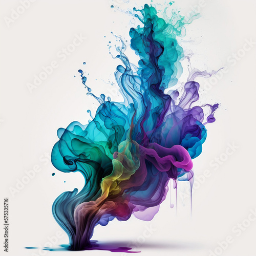 abstract colorful smoke watercolor