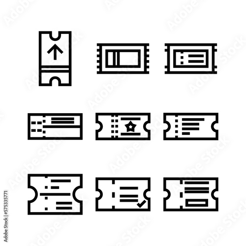 ticket icon or logo isolated sign symbol vector illustration - high quality black style vector icons