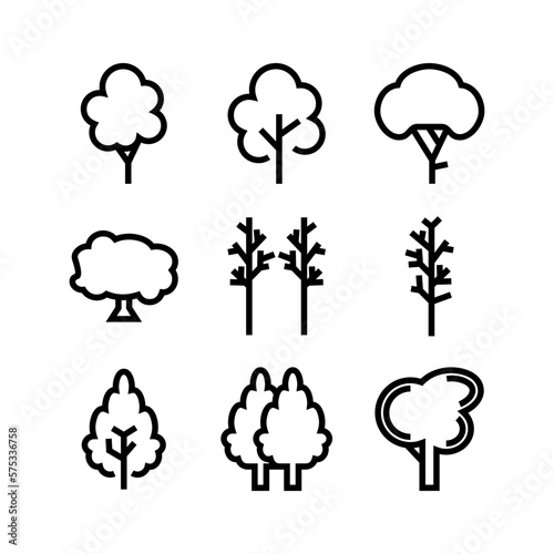 tree icon or logo isolated sign symbol vector illustration - high quality black style vector icons