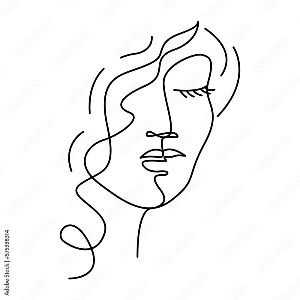 Elegant One Line Sketches of Woman Abstract Face. Female Face Drawing Minimalist Line Style. Trendy Illustration for Cosmetics. Continuous Line Art. Fashion Minimal Print. Beauty Logo. Vector Elegant One Line Sketches of Woman Abstract Face. Female Face Drawing Minimalist Line Style. Trendy Illustration for Cosmetics. Continuous Line Art. Fashion Minimal Print. Beauty Logo. Vector