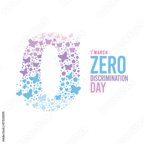 Zero Discrimination Day Vector, perfect for office, company, school, social media, advertising, printing and more
