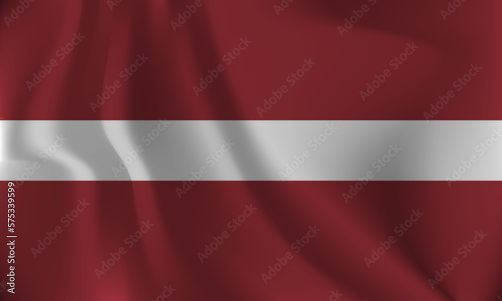 Flag of Latvia, with a wavy effect due to the wind. Flag of Latvia, with a wavy effect due to the wind.