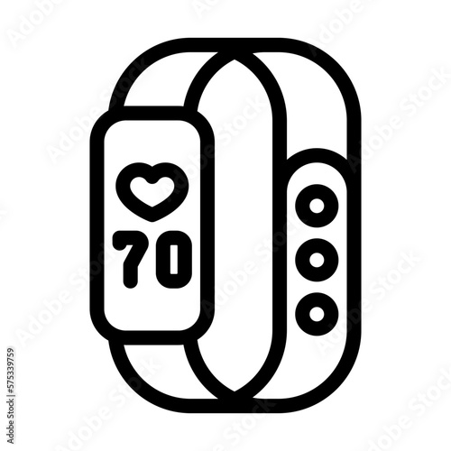 bracelet fitness sport line icon vector illustration