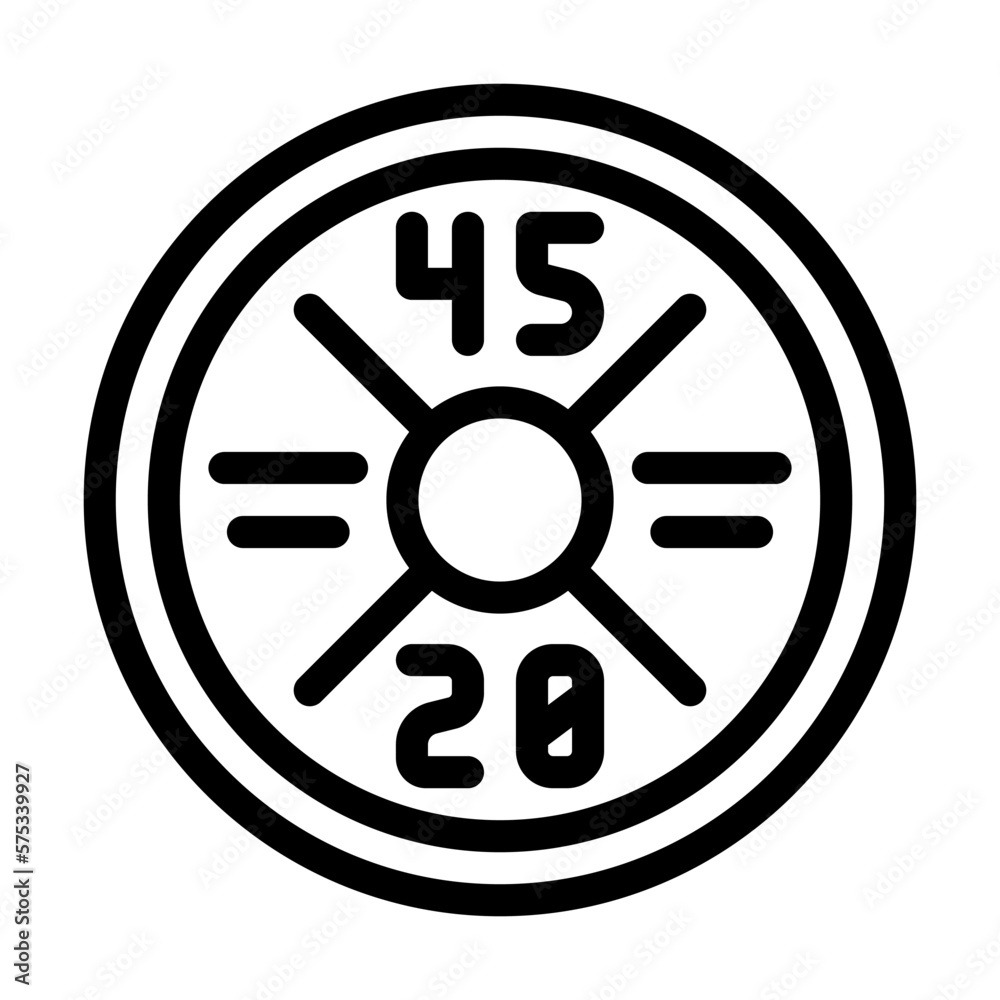 weight plates fitness sport line icon vector illustration weight plates fitness sport line icon vector illustration