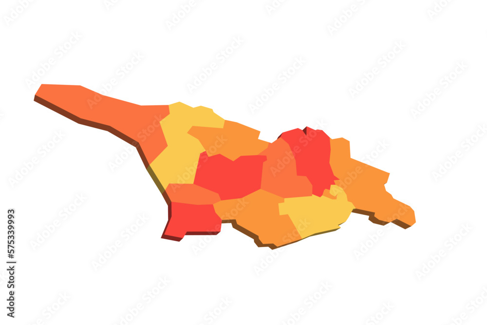 Georgia political map of administrative divisions - regions and ...