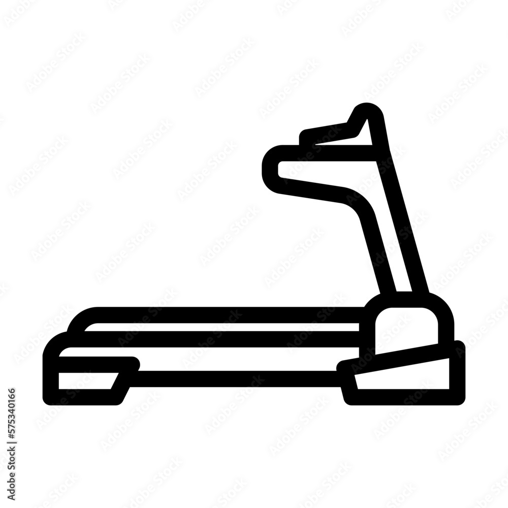 treadmill fitness sport line icon vector illustration treadmill fitness sport line icon vector illustration