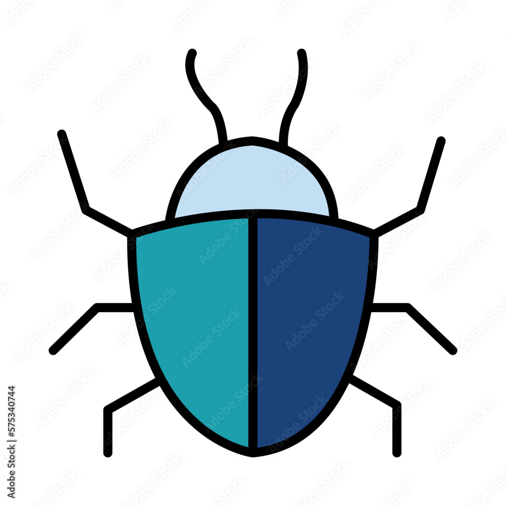 Filled Line BUGS design vector icon Filled Line BUGS design vector icon