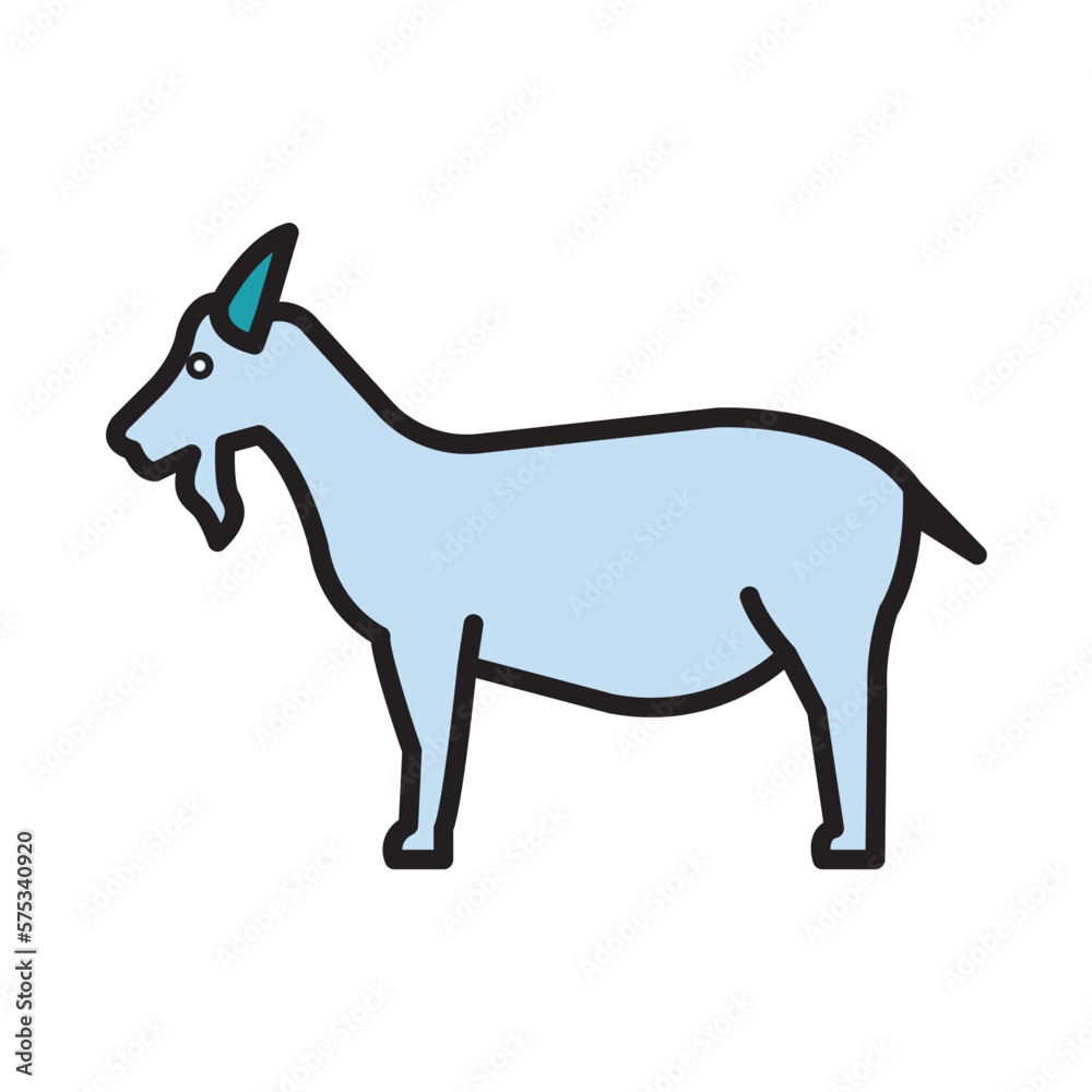 Filled Line GOAT design vector icon Filled Line GOAT design vector icon