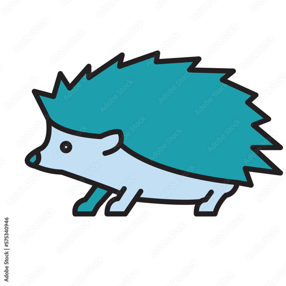 Filled Line HEDGEHOG design vector icon Filled Line HEDGEHOG design vector icon