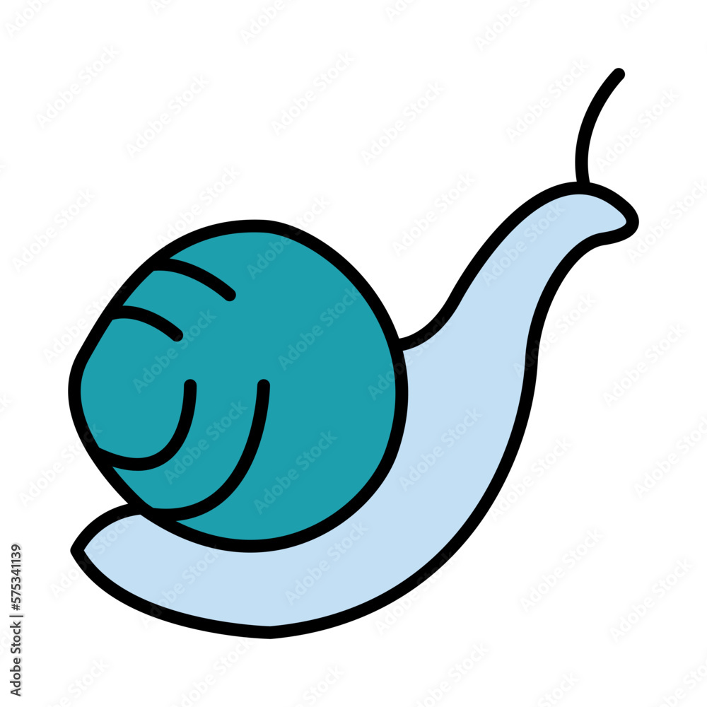 Filled Line SNAIL design vector icon Filled Line SNAIL design vector icon