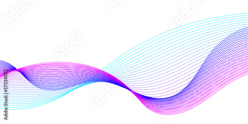 Vector illustration for modern business design. Abstract wave isolated on white background. Digital frequency track equalizer. Futuristic wallpaper. Cool element for presentations.