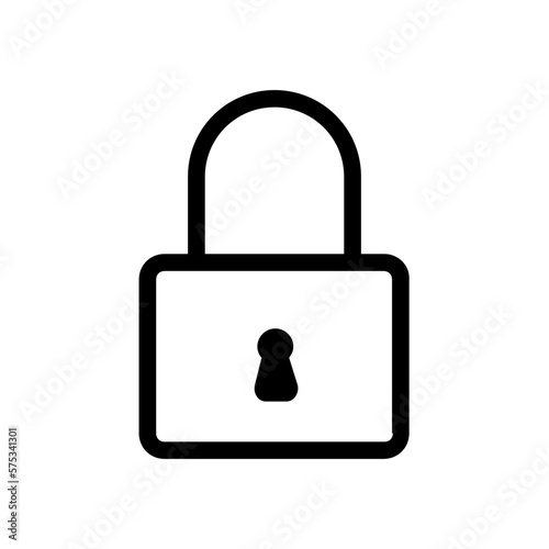 lock icon on black button