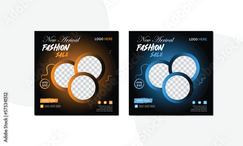 social media template banner fashion sale promotion  fully editable . social media banner design template