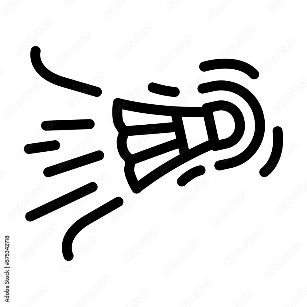 fast speed shuttlecock line icon vector illustration fast speed shuttlecock line icon vector illustration