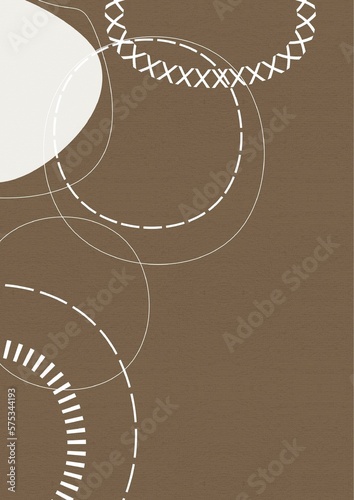 papier peint marron cercles