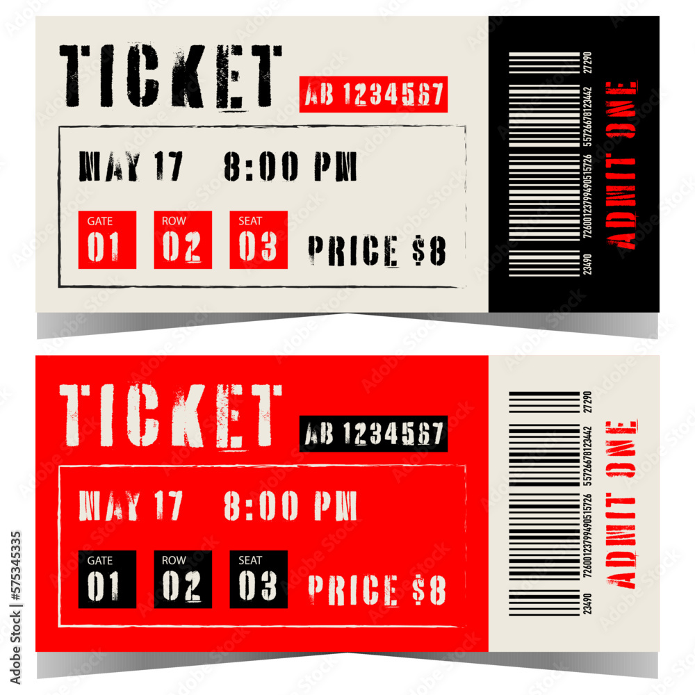Code Fee Ticket Barcode With Price And Date